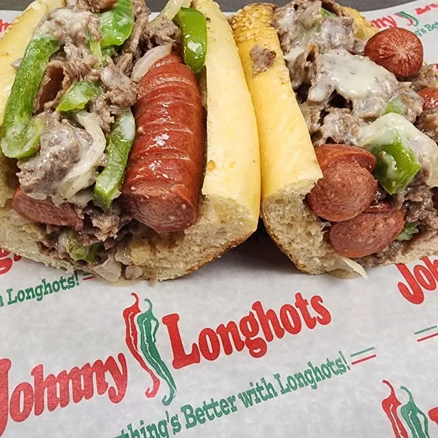 Johnny’s loaded steak sandwich with peppers and sausage